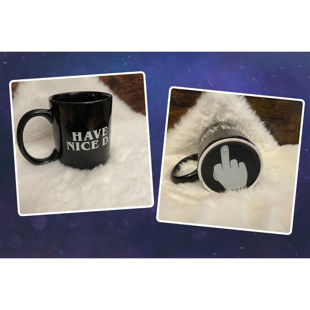 Have A Nice Day Mug Middle Finger Mug 300ml Ceramic Coffee Mug(SKU: 68MI)